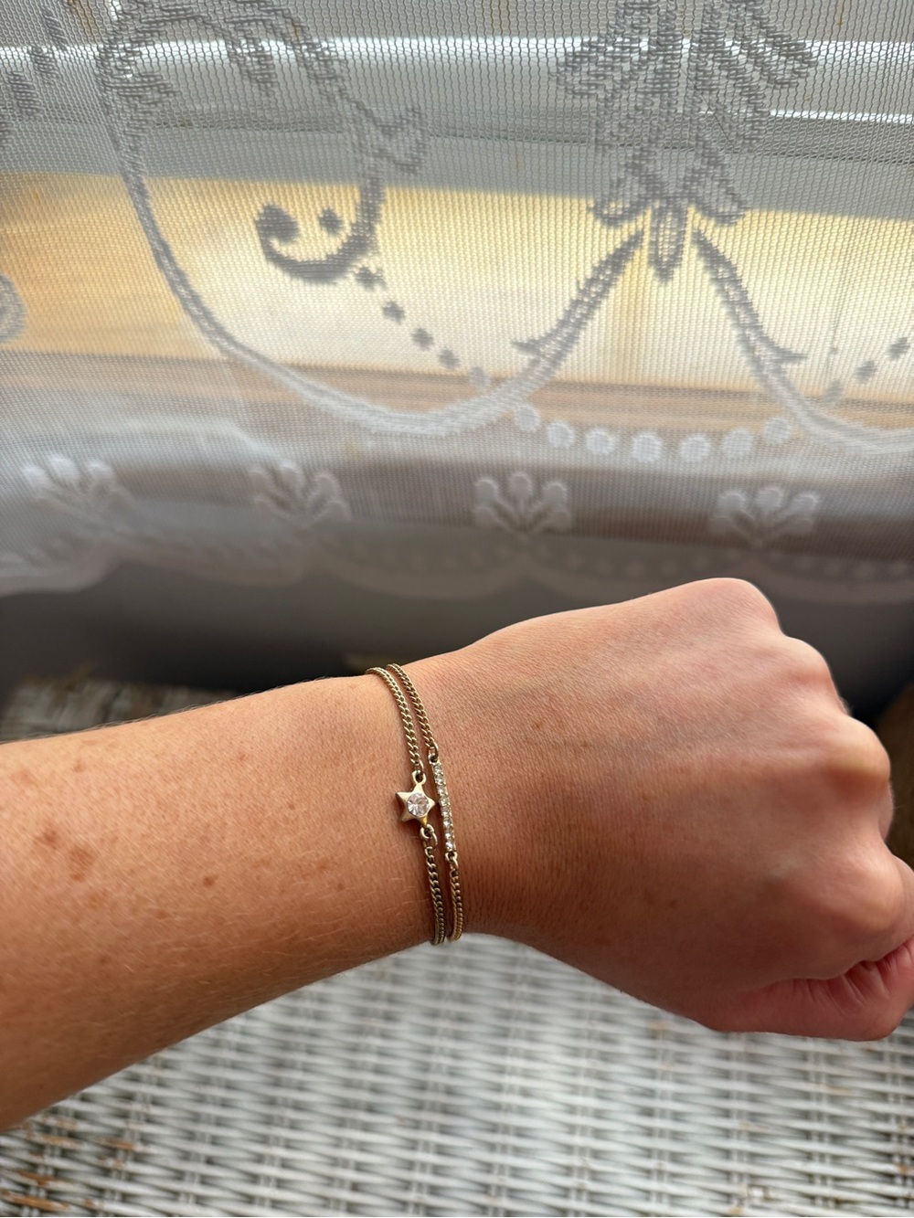 Y2K Gold Star & Bar Bracelet Set